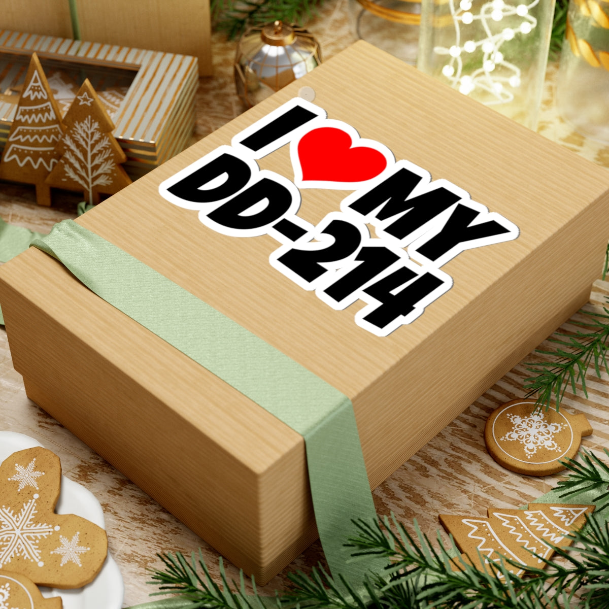 I Love My DD-214 - Kiss-Cut Stickers